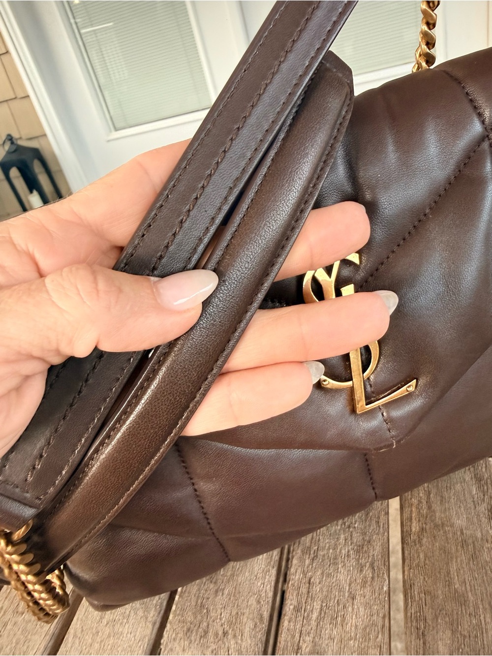 Saint Laurent YSL Loulou Puffer Medium Dark Ganache Lambskin Shoulder Bag - Picture 11 of 16